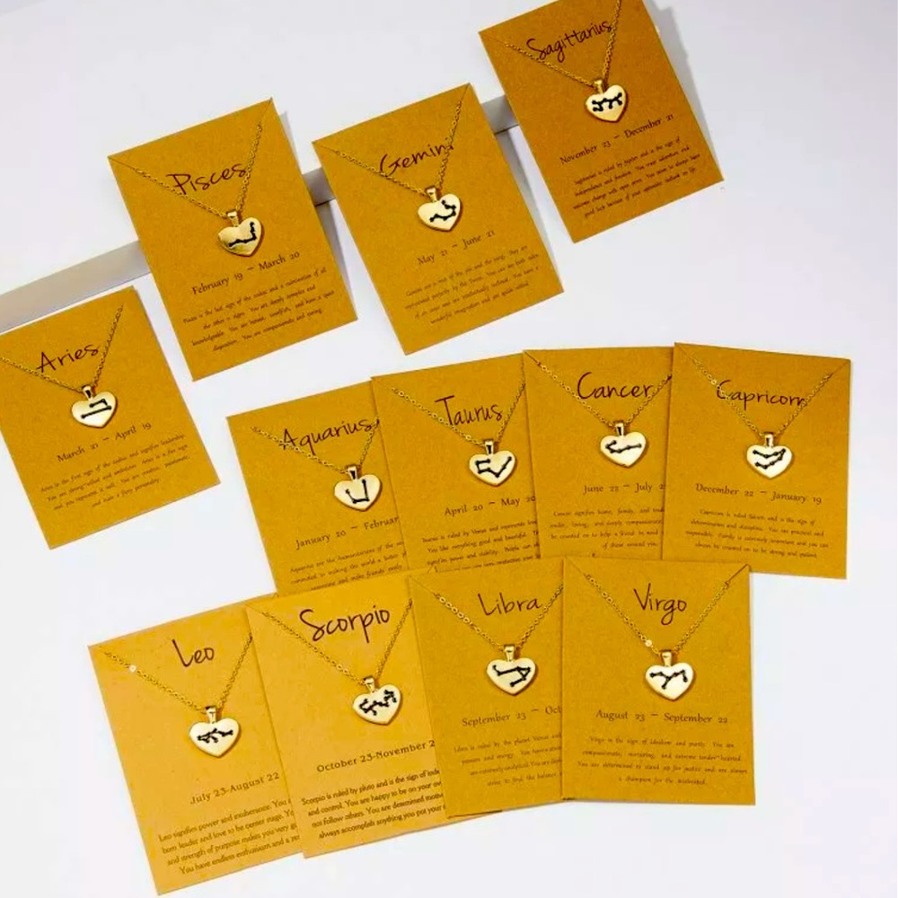 New Astrology Necklaces With Description Card